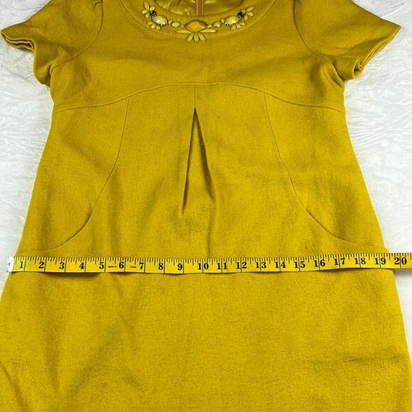 Circle mod stylemustard yellow shift dress, size 165/88a or small - Picture 8 of 13